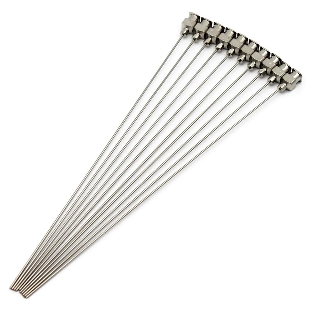 Littimoon 10 Pieces Dispensing Needle 6 Inch Stainless Steel Blunt Tip Luer Connector Stainless Steel Blunt Needles 20G