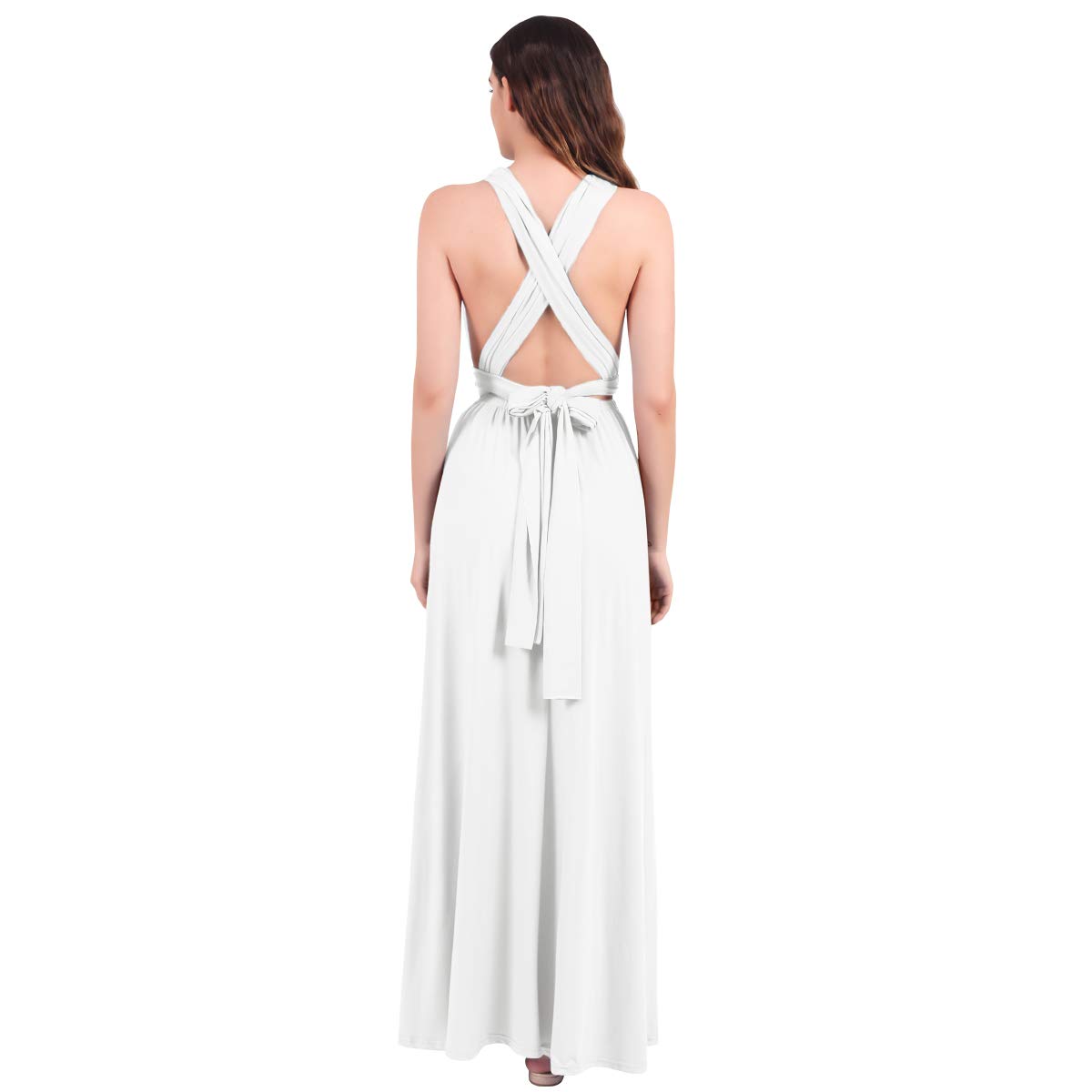 Odizli Vestido de noche largo para mujer, sexy, sin espalda, multivía, envolvente, vestido de fiesta, vestido de dama de honor, vestido de fiesta