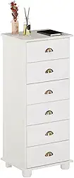 IDIMEX Cômoda Madeira Maciça 6 Gavetas Colmar (Branco)