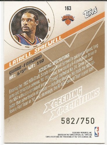 Amazon.com: Latrell Sprewell 2002-03 Topps Xpectations #582/750
