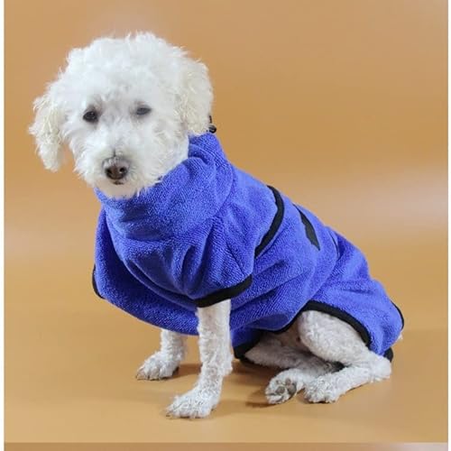 Dhdm Dog Absorbent Bathrobe Pet Bathrobe Cats Quick Dry Microfiber Beach Towel For Large Medium Small Dogs Fast Dry Dog Accessories (Color : Blue, Size : M Code) #TOP1