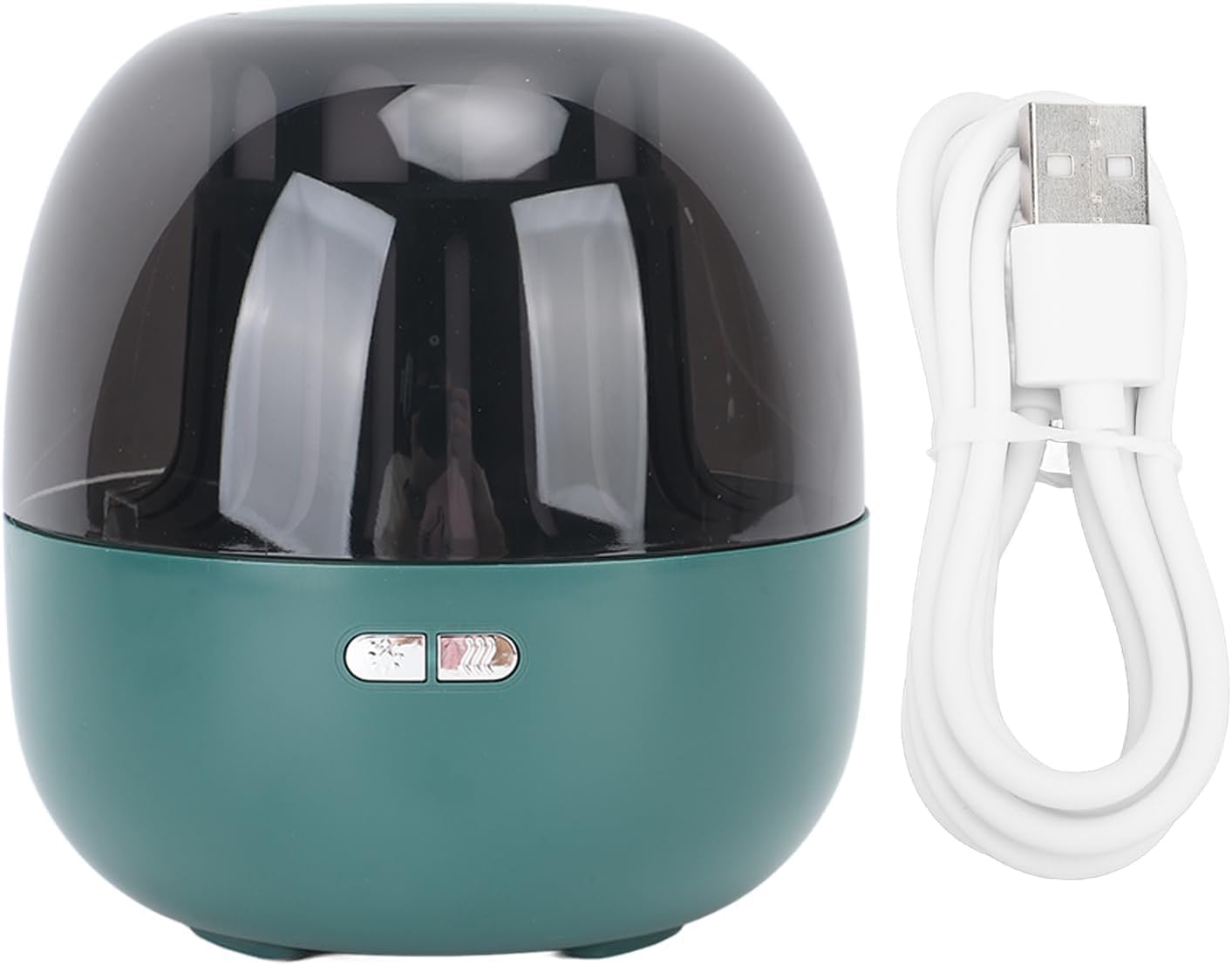 Biurkowy nawilżacz powietrza, USB z regulacją jasności Super cichy pulpitowy dyfuzor zapachowy do biura(Green)