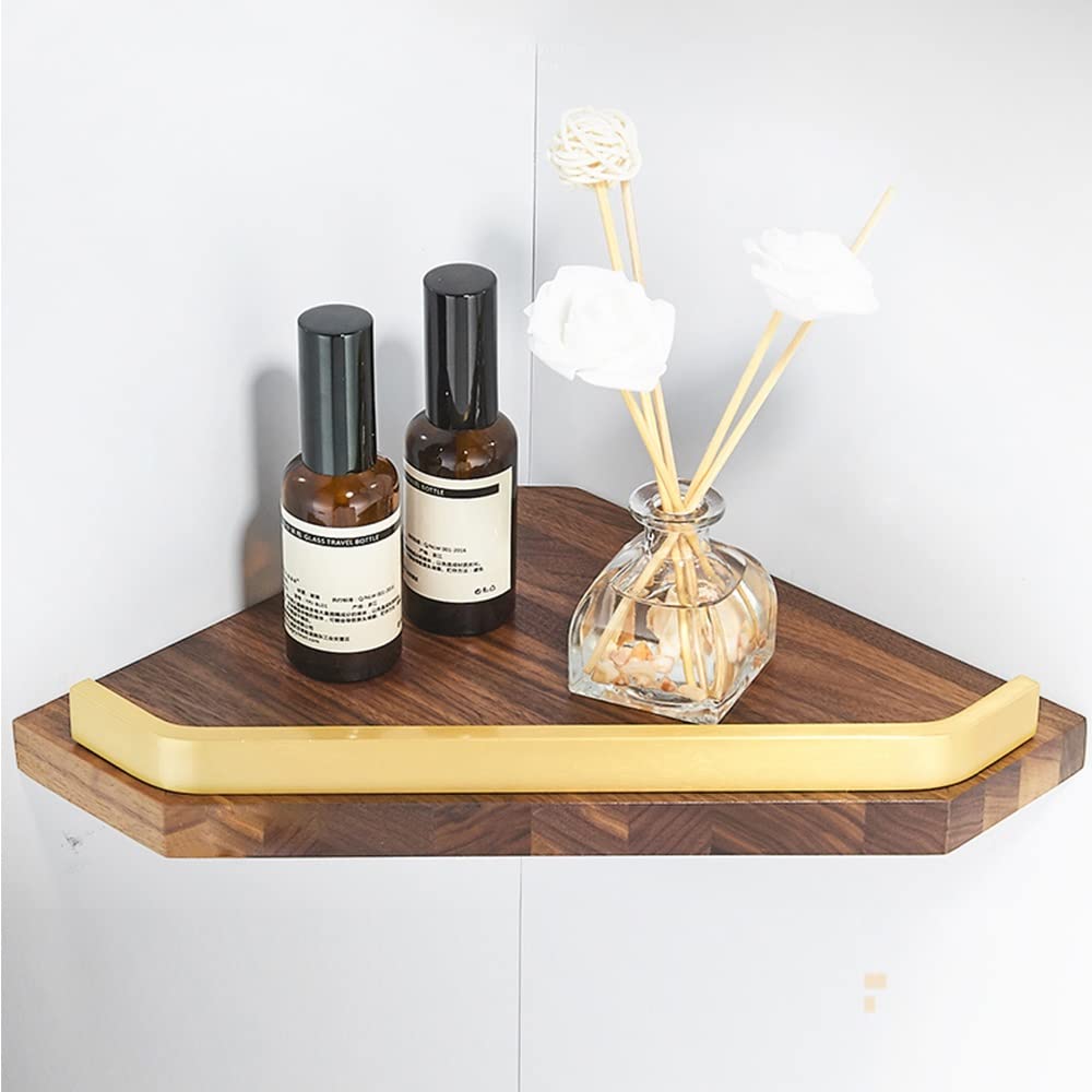 Etagère Murale,Étagère D'angle Murale De Salle De Bain En Or Brossé, Support De Caddie De Douche