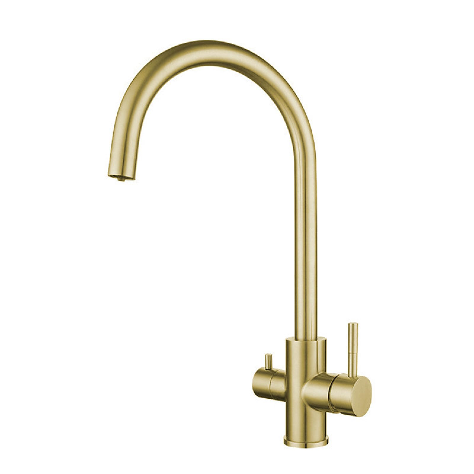 Fanjubei String Gold Kitchen Stainless Steel Rotating Hot And Cold Vegetable Washing Basin Purification Faucet