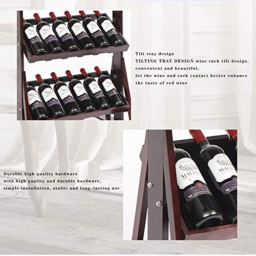 Soporte para botellas de vino de 3 niveles en madera miniatura 4