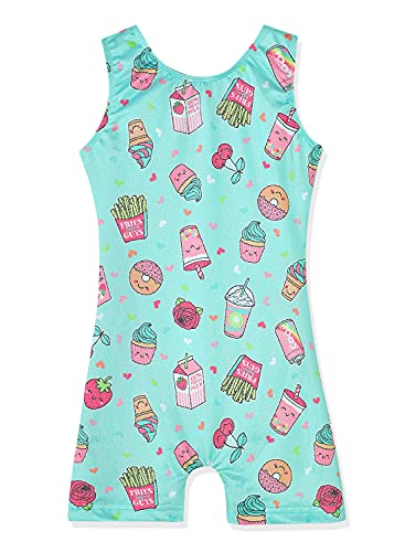 Leotards for Girls Gymnastics Toddler Dance Biketards Mermaid Unicorn Athletic Dance Wear Shiny Rainbow Blue Hotpink