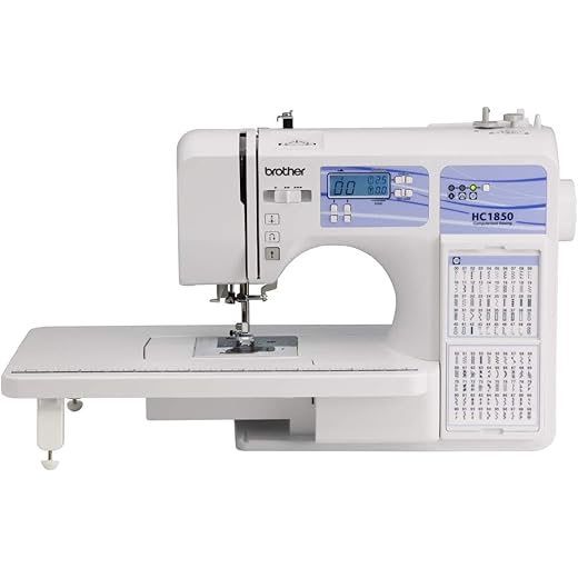 Brother Sewing and Quilting Machine, HC1850, 185 Built-in Stitches, 8 Included Sewing Feet