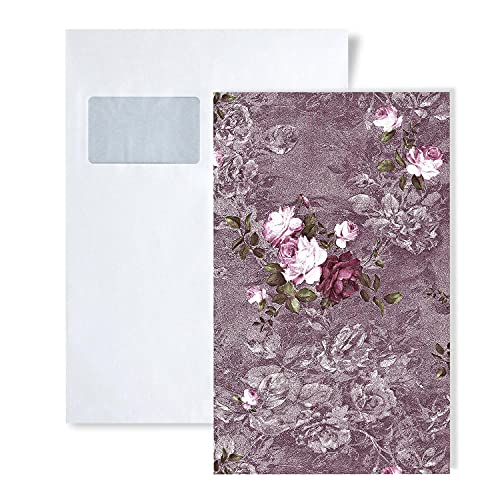 1 ÉCHANTILLON S-9045-25 EDEM STATUS Papier peint intissé fleurs romantique | ÉCHANTILLON de Papier peint intissé au format A4 Cover