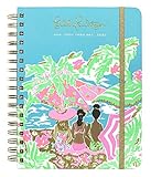 Lilly Pulitzer Large Hardcover Agenda Dated Aug 2021 - Dec 2022, 17 Month Calendar with Notes Pages, Stickers, Pocket, and Daily/Weekly Planning, Lets Get Together