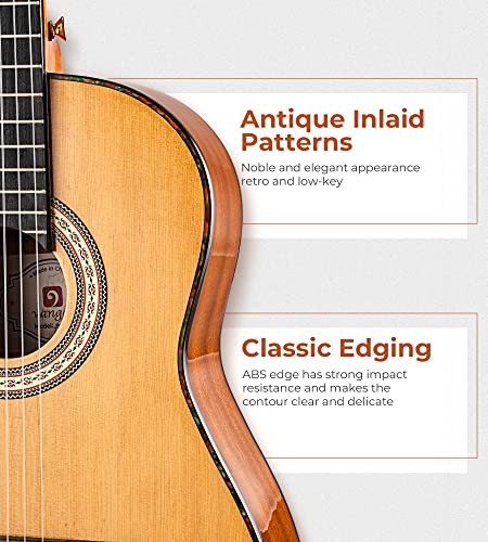 Vangoa Classical Guitar 3/4 Inch Acoustic Classical Guitar, 36 Inch Junior Size Nylon String Guitar Bundle Kit For Beginner Teens, Cedar Top #TOP4