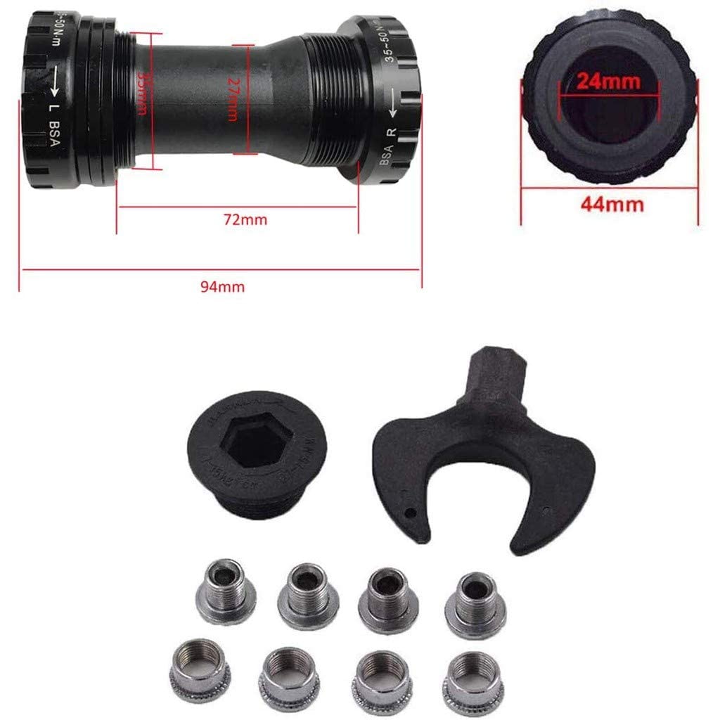 PLATTBK Biela Bicicleta Montaña, Pedalier Platos bcd 104 Bielas MTB Aleación de Aluminio Lzquierda y Derecha