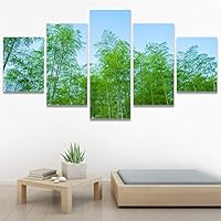 SIGNWIN 5 Panel Canvas Wall Art Modern Art Dramatic Forest Multicolor Photography Romantics Scenic for Home Decorations Ready to Hang - 60