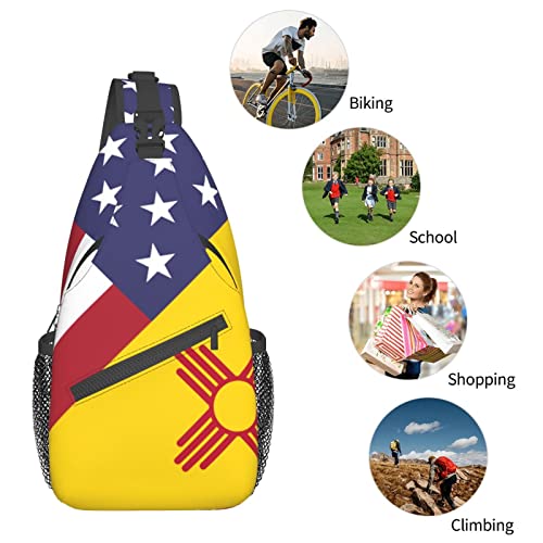 Mochila tipo bandolera unisex negra miniatura 7