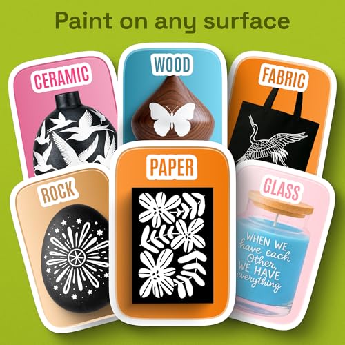 Image of ARTISTRO 5 White Acrylic Paint Markers - Paint Pens for Drawing - For Fabric, Rock, Glass, Wood, Molds - Arts & Crafts Gift for Adults, Teens, Kids, Classroom Must Haves & School Supplies