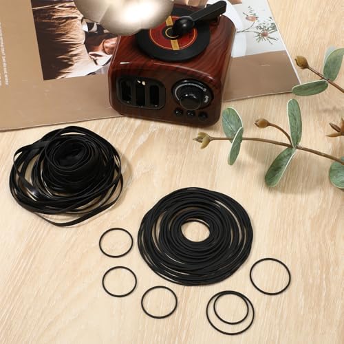 Giantree 100 Stück Vierkantriemen Für Kassettenmaschine, Recorder Gummiriemen 40-135mm Gummi Riemenscheibe Antriebsriemen Belt Vierkantriemen Für Kassettenmaschine CD Kassettenrekorder Laufwerk