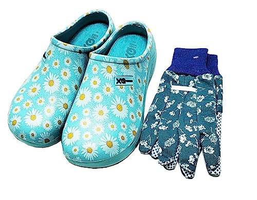 Steinnacher Damen Clogs & Pantoletten mit Gartenhandschuhen Aqua...