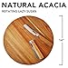 ORIDOM Acacia Wood Lazy Susan, Wood Turntable Tray Cabinet Organizer,14