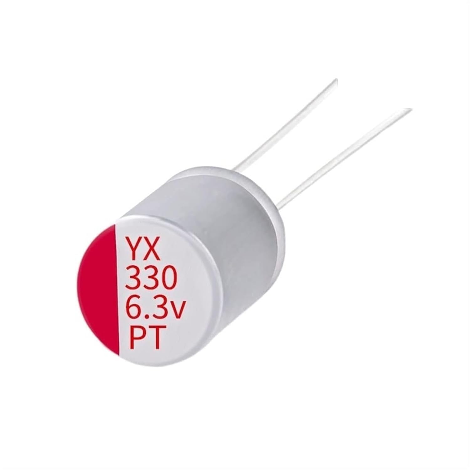 GuangHuiy 100pcs Solid Aluminum Electrolytic 6.3V330UF6.3V 5 * 8mm Industrial Electrical Capacitors