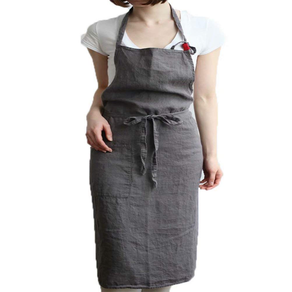 Amazon｜エプロン ナチュラル リネン 麻 無地 前掛け レディース
