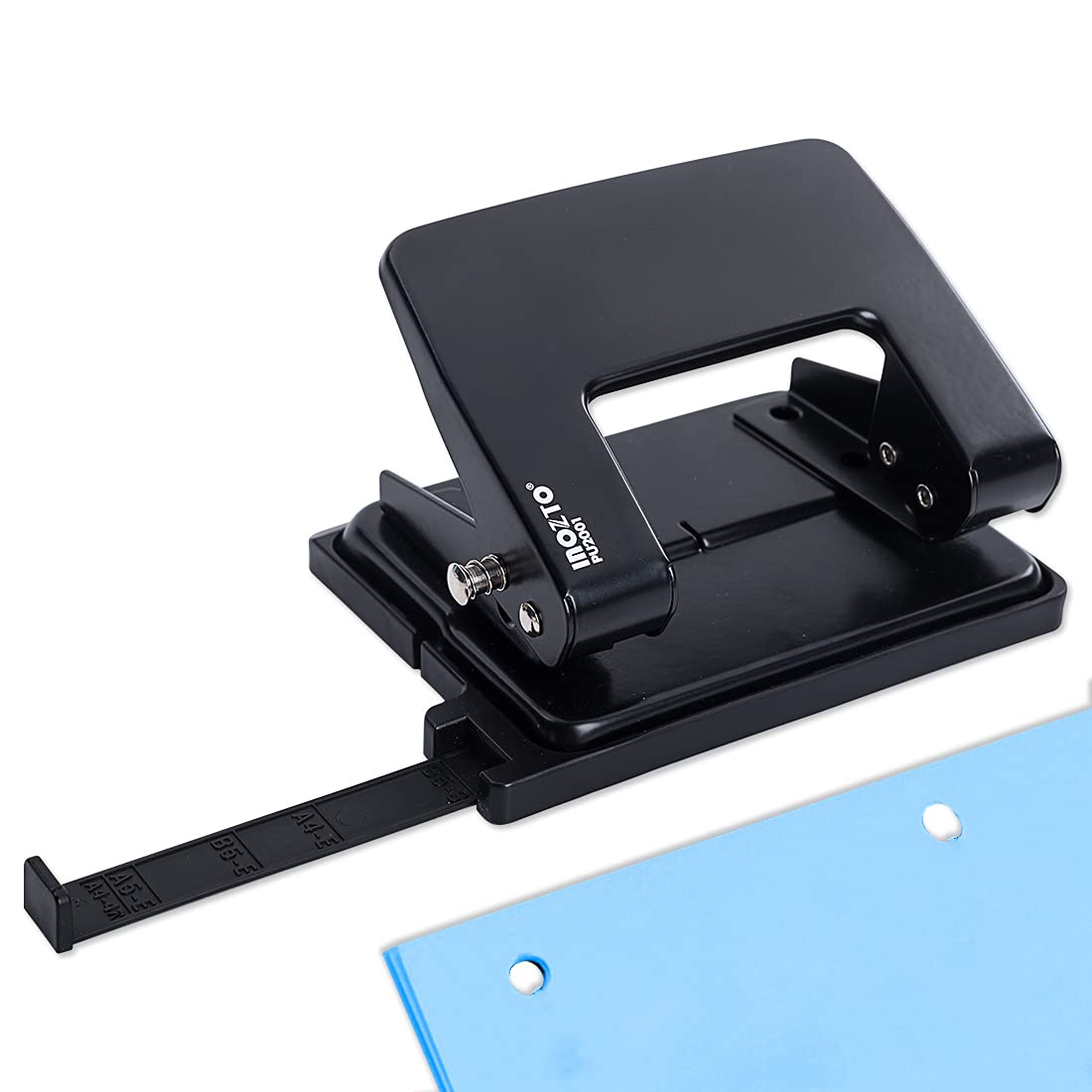 2-Hole Punch Heavy Duty Paper Hole Puncher Tool, Hand Held Office Punching 20 Sheets Punch Capacity