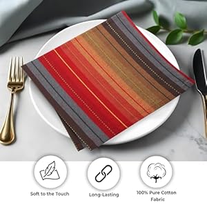 Urban Villa DinnerNapkins Cuisine Stripes Cloth Napkins Set of 12 Red Multi Color Dinner Napkins 20x20 Inches 100% Cotton Dinner Napkins Over Sized Cloth Napkins with Mitered Corners DinnerNapkins Urban Villa DinnerNapkins Cuisine Stripes Cloth Napkins Set of 12 Red Multi Color Dinner Napkins 20×20 Inches 100 Cotton Dinner Napkins Over Sized Cloth Napkins with Mitered Corners DinnerNapkins
