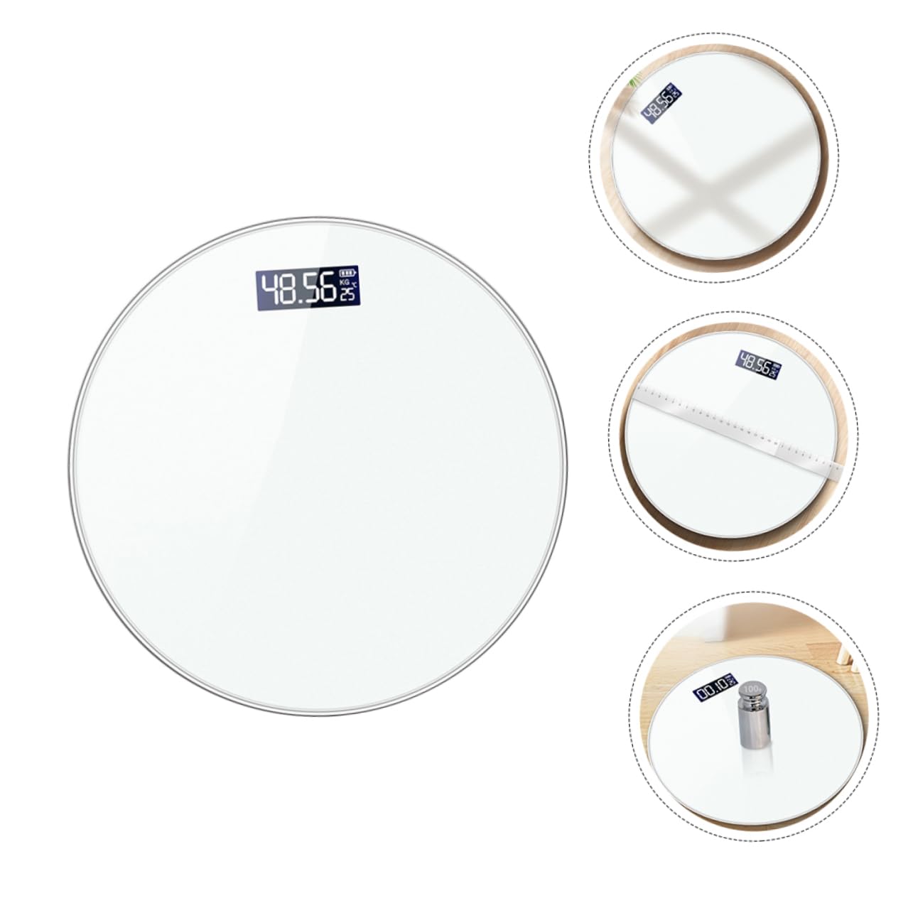 Yardenfun per Peso Corporeo con Display Della Temperatura Scala per Uso Temperato e Ricaricabile Tramite USB Display LCD e Controllo Touch per e Sportivi