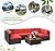Devoko 7 Pieces Outdoor Sectional Sofa Patio Furniture Sets Manual Weaving Wicker Rattan Patio Conversation Sets with Cushion and Glass Table (Red)