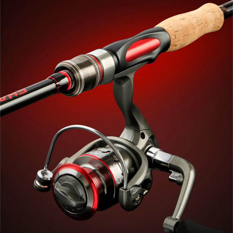 Canne à pêche en carbone tressé 2.1m spinning avec 2 scions interchangeables - 8
