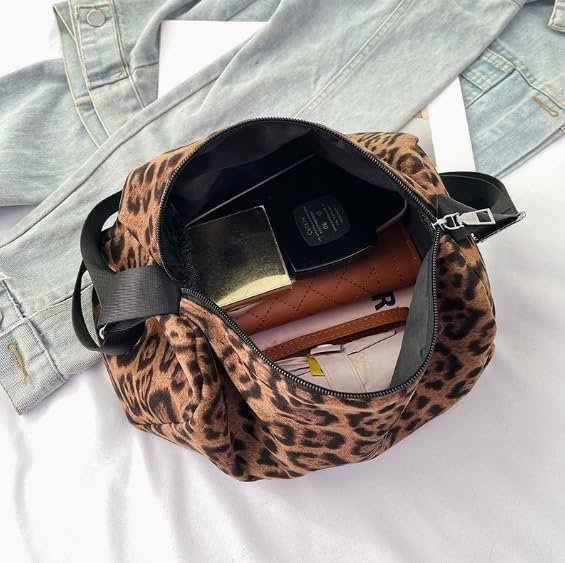 Image of Leopard Tote Bag for Women Cheetah Purse Vintage Hobo Bag Large Capacity Work Tote Bag