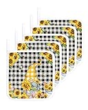 Gnome Pot Holders Set of 5 with Loop, Heat Proof Potholders Kitchen Oven Hot Pads for Cooking Baking