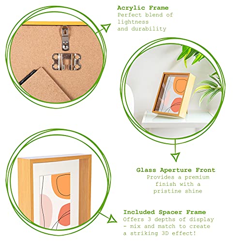 Nicola Spring 3D Shadow Box Photo Frame - 8x10 (20x25cm) - Pack of 1 - Black 3D Photo Frame Box Picture Frame Deep Portrait Display Case for Crafts, Keepsakes, Wedding, Graduation