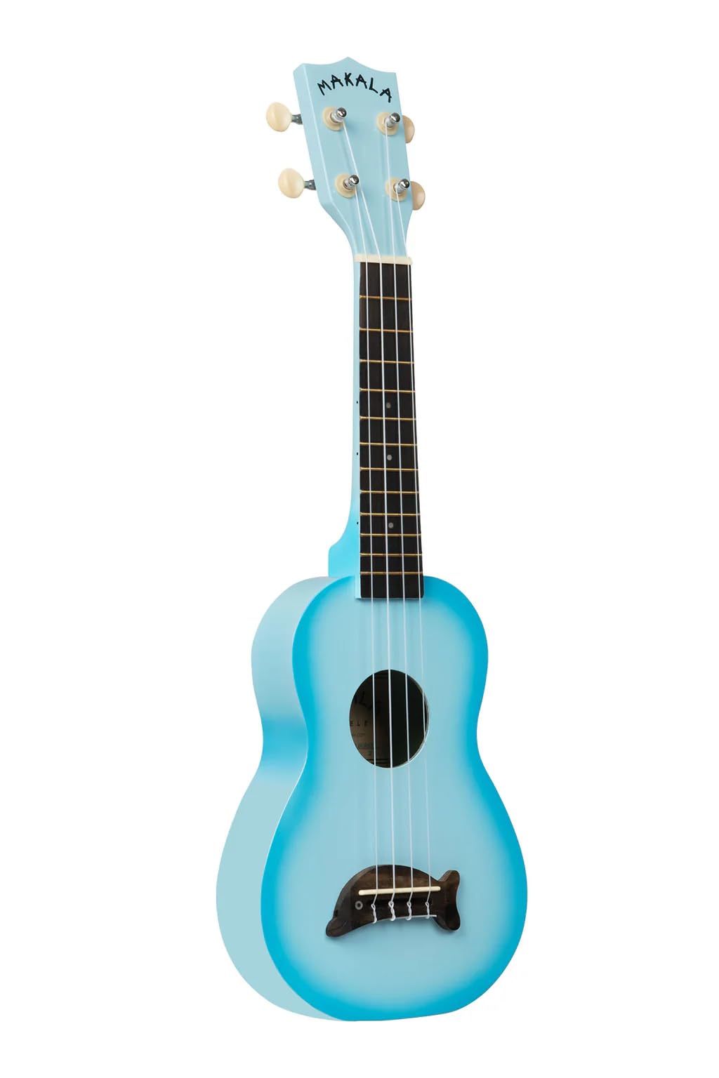 Kala Brand Music Co. Makala Dolphin, 4-String Ukulele, Lt Blue Burst, Soprano (MK-SD/LBLBURST)
