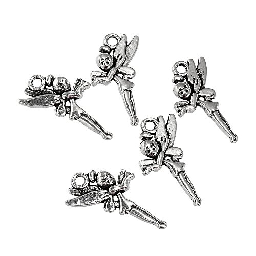 Rubyca PENTIB-104-30PCS Charm Pendant Fairy Tibetan Metal Beads Silver Color cover