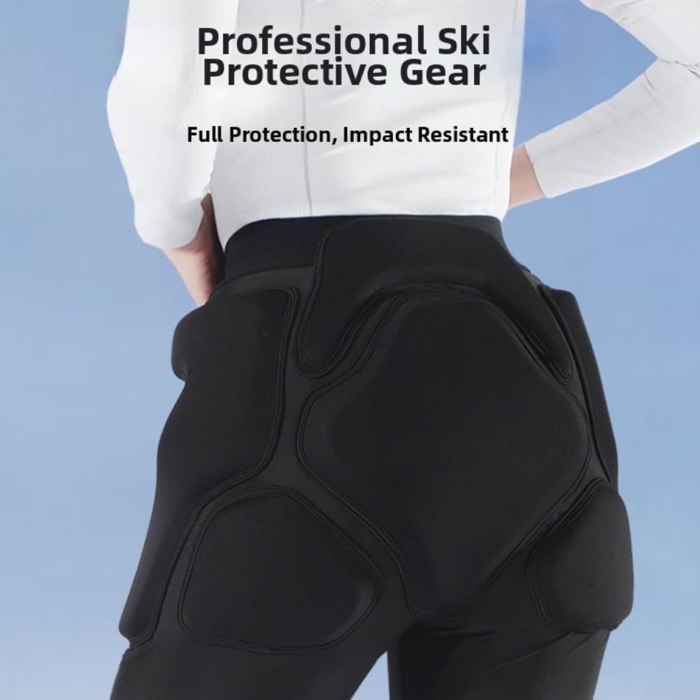 Pantalones cortos protectores de cadera con almohadillas EVA gruesas para esquí, patinaje, hockey sobre hielo