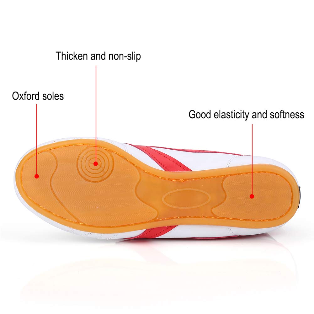 Regun Taekwondo Buty Taekwondo Unisex Boks Kung Fu Tai Chi Sport Buty gimnastyczne dla dzieci Dorosłych, kolorowe, 32 EU