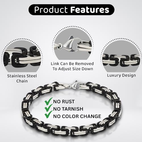 To My Son Bracelet From Mom, Dad, Forever Linked Bracelet, Graduation Gift For Son, Adult Men Gift Ideas for Wedding, Birthday, Christmas, Father's Day3