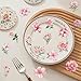 Pink Flower Stickers Love Stickers Pack 50PCS, Icicrim Beautiful Flowers Stickers for Water Bottles Laptop Luggage Phone Waterproof Vinyl Romantic Decals Gifts for Girls Women