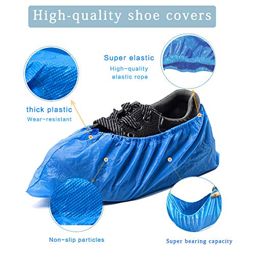 Sunshine post Shoe Covers Disposable,200Pack(100Pairs)Boot Covers Waterproof Non-Slip One Size Fits Most for Rain,Indoor,Women,Men and More