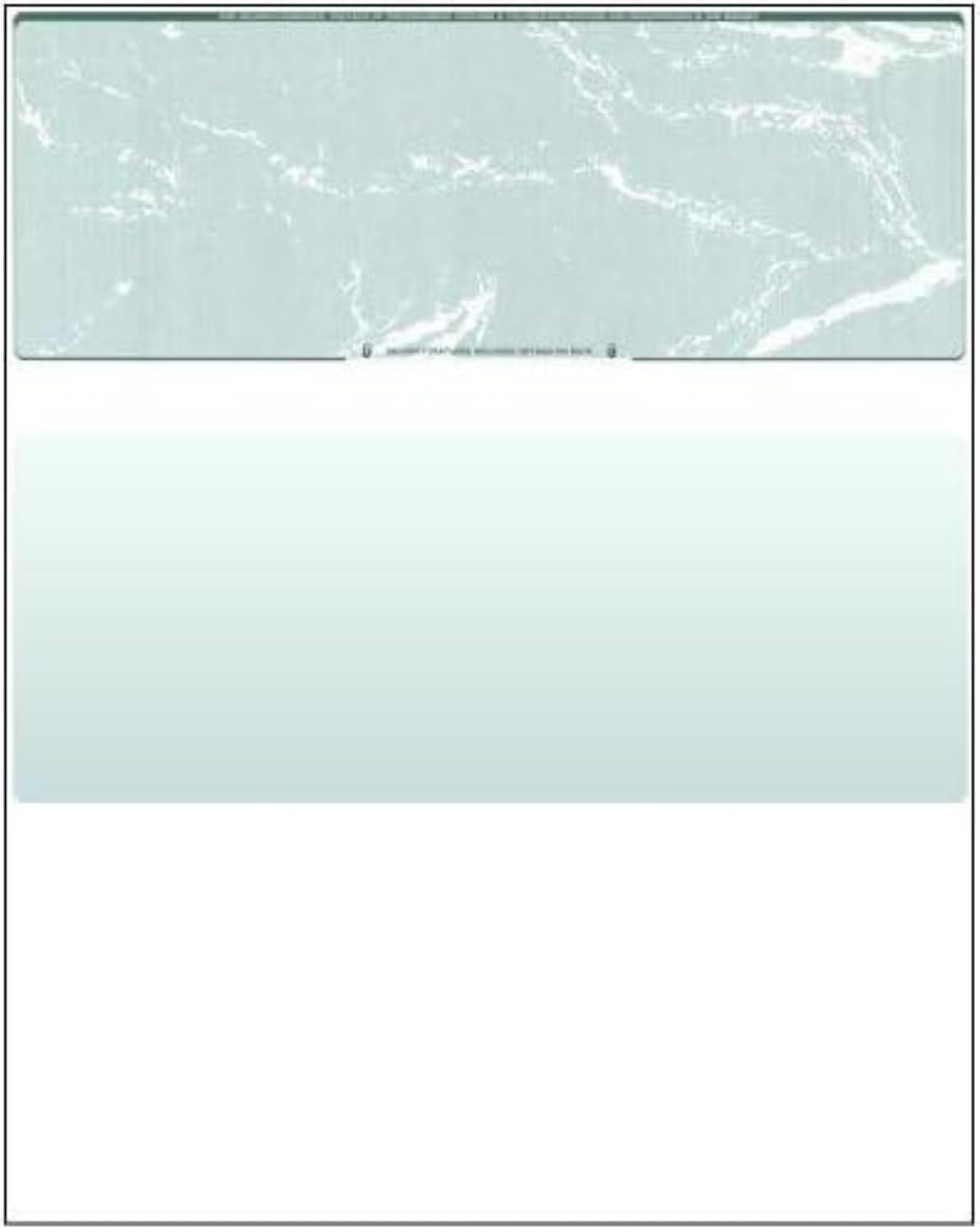 Compuchecks Blank Check Paper - 500 Pack - Computer Security Business Checks, QuickBooks & Laser Printer Compatible - Check On top, Voucher On Bottom - Check Paper Size 8 1/2-11 - Green Marble