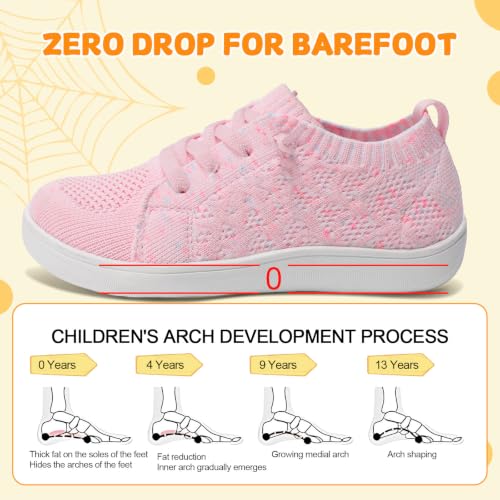 Image of JOINFREE Toddler Shoes Girls Boys Wide Barefoot Shoes Minimalist Walking Sneakers Zero Drop Slip on Tennis Shoe Breathable Naturally Flexible