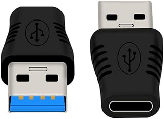 Type-C Female to USB3.0 Male Adapter, Converter, Support Data Synchronization and Charging, Suitable for Mobile Phones, Computers, Notebook Computers,2-Pack