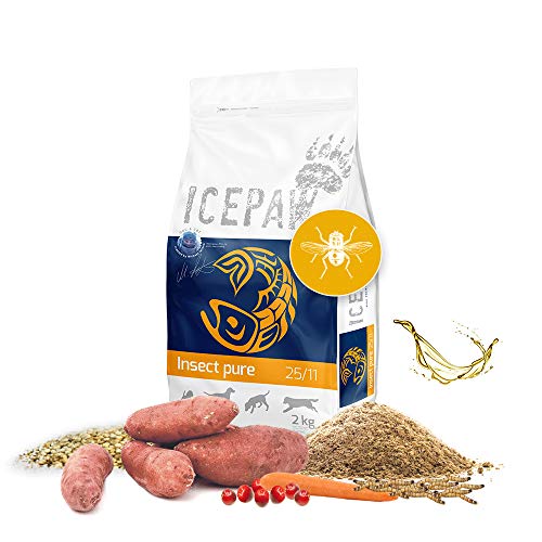 ICEPAW Insect Pure, Hypoallergenes Trockenfutter für Hunde, mit Insekten 2 kg