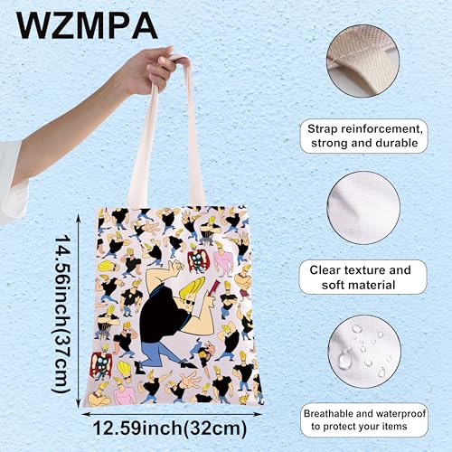 WZMPA Johnny Blond Man Tote Bag Bunny & Suzy Fans Gift Johnny & Carl & Pops Reusable Shoulder Bag Johnny Merchandise2