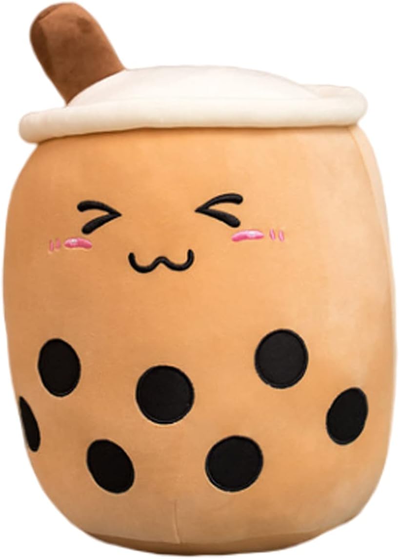 FXZUIHACP Bubble Plush,9.4in Boba Plush Milk Tea Toy, Bubble Plush Animal Hugging Soft and Comfortable Pillow Toy, Birthday Gift for Home, Office Adult, Girl, Child, Bubble Lover