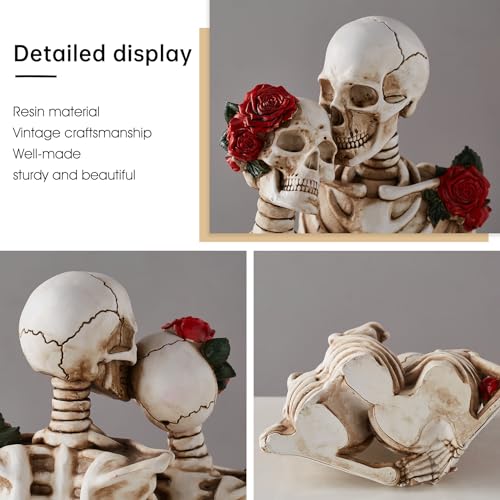 Figura Decorativa Pareja Calaveras Resina para Halloween miniatura 4