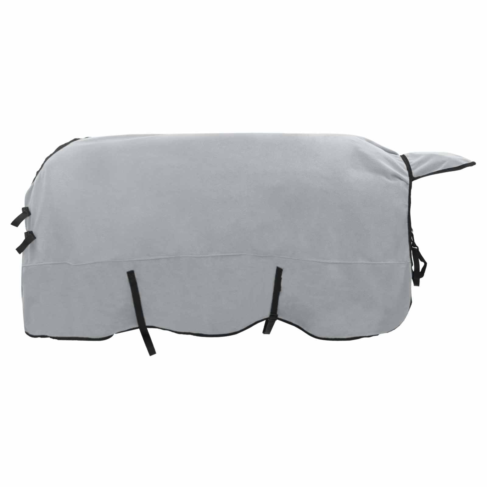 vidaXL Manta de caballo de poliéster gris claro y rosa, moderna, ecuestre, funda extraíble para caballo, capa cálida, funcional, elegante accesorio para exteriores