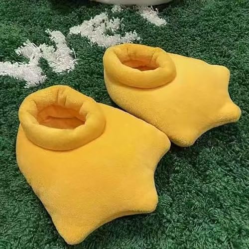 Duck Feet Slippers - Cartoon Duck Feet House Slippers, Yellow Fluffy Claw Paw Indoor Shoes for Women & Men2