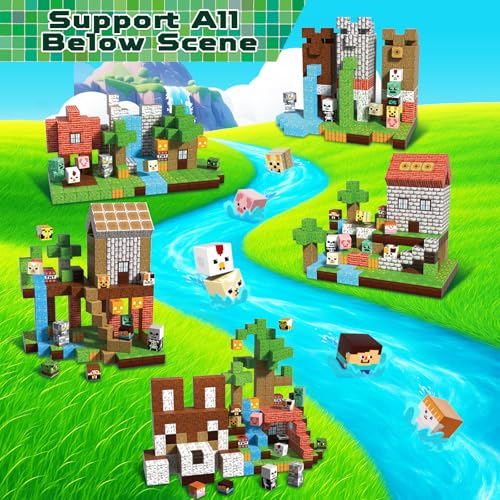Magnetische Bausteine mit Magische Flussabenteuer: 300 Teile Magnetbausteine – Baue Deine Eigene Schatzjagd mit Figuren und Kreativen… – Ansicht 3