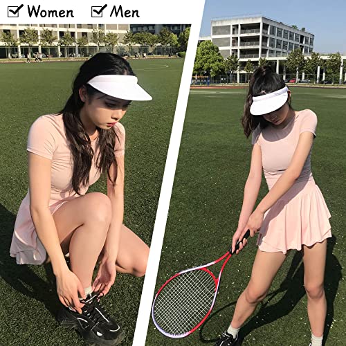 Image of 2 Pack Visor Women Men Sun Hat Clip On Visors Adjustable Sport Wide Brim Cap