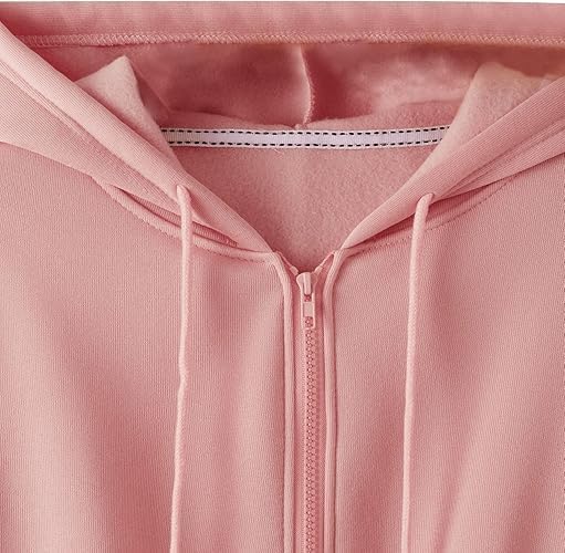 Image of Solid Long Hooded Neck Hoodie Zipper Crop Jacket for Women's